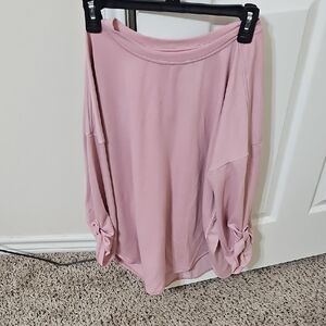 Cupio Soft Pink Lace Accent Top